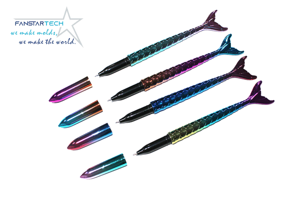 美人魚(yú)筆塑膠注塑模具定制 美人魚(yú)筆塑膠注塑模具定制